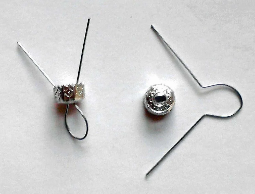 24 Silver Metal Ornament Caps - Egg Top Findings End Caps