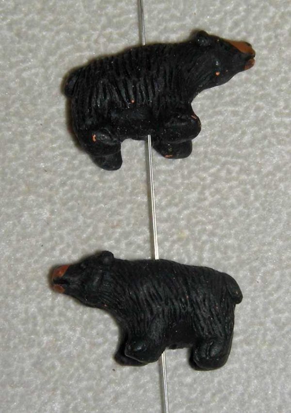 Ceramic Black Bear Bead