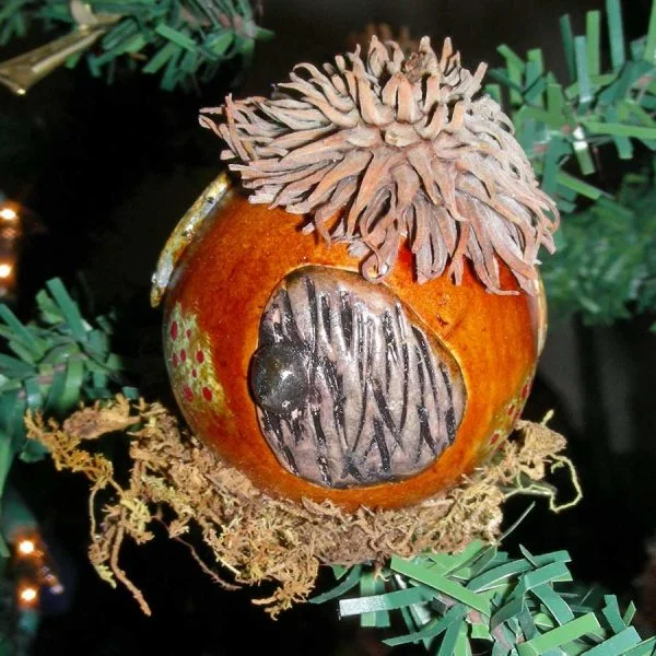 Fairy house with saw Tooth Oak Acorn Caps