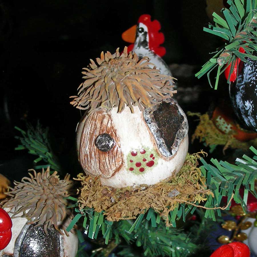 Fairy house with saw Tooth Oak Acorn Caps