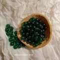 8mm Dark green gourd light bead