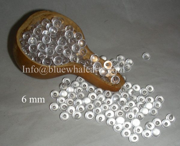 Gourd LIght Beads from Turkey clear 6mm no hole