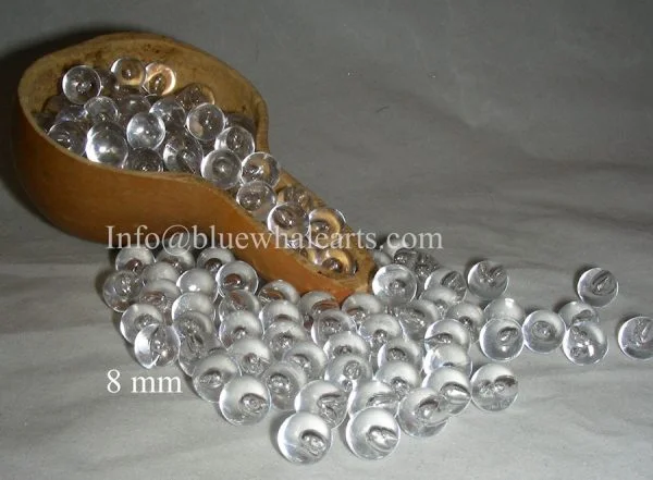 Gourd  Light Beads Clear 8mm no hole turkish beads