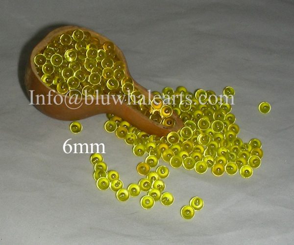 Gourd Light Beads from Turkey Yellow 6mm turkish beads