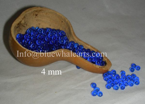 Gourd Light Bead 4mm Evileye blue no hole