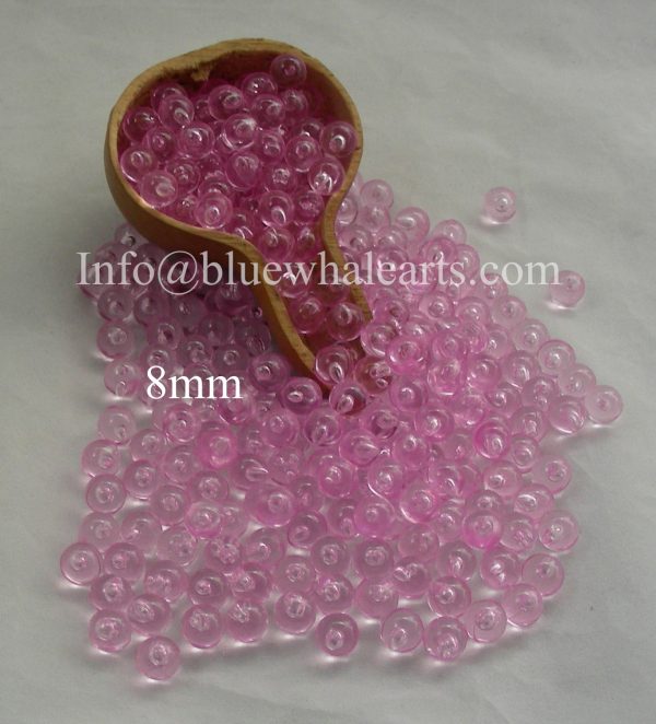 Gourd Light beads 8mm Light Pink no hole