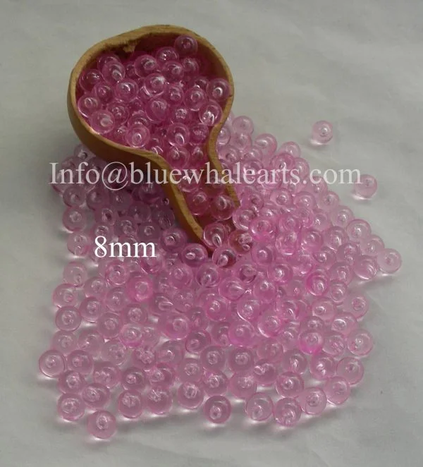 Gourd Light beads 8mm Light Pink no hole