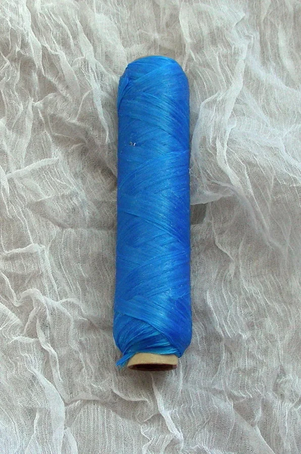 Kulay Blue Artificial Sinew Waxed Flat Polyester Thread, Sinue, 300 yards