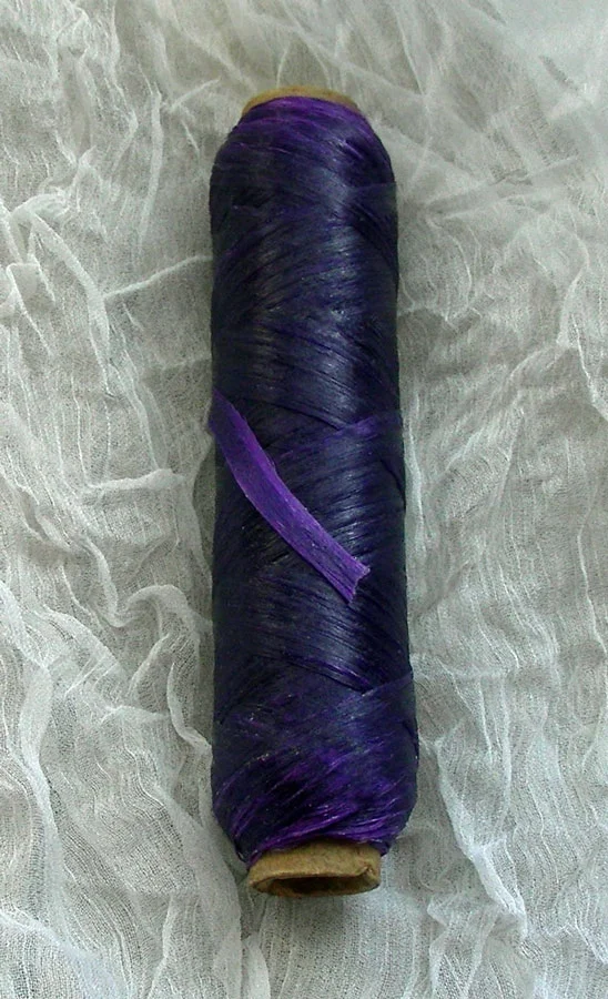 Kulay Blue Artificial Sinew Waxed Flat Polyester Thread, Sinue, 300 yards