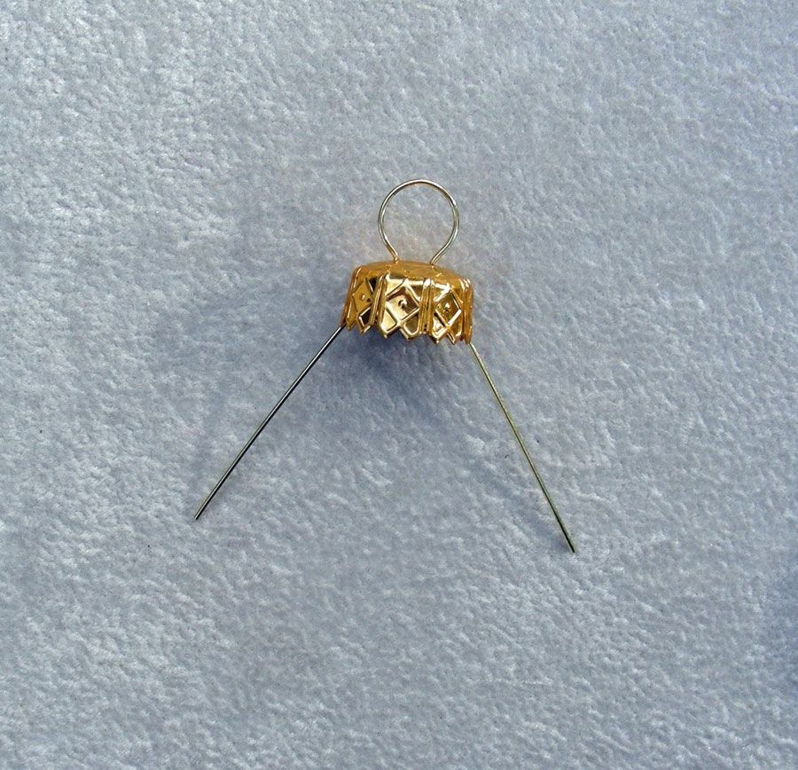 Ornament Cap - Gold 13.5 mm - 10 piece