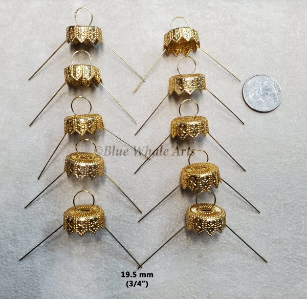 19.5 mm gold 10 pieces